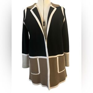 Cividini Sweater Size 14 Fall Colorblock Office Classy Cotton Fall Winter